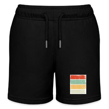 Retro Background Sunset Grunge - Kids Organic Sweat Shorts by Stanley/Stella - black - Front