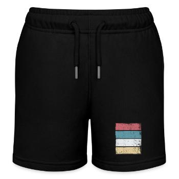 Retro Background Sunset Grunge - Kids Organic Sweat Shorts by Stanley/Stella - black - Front