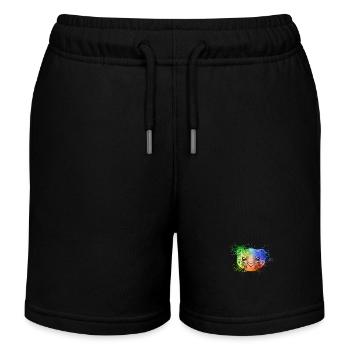 Tête colorée du furet - Short de jogging enfant bio Stanley/Stella - noir - Devant