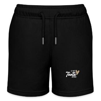 Werdende Tante 2022 Loading Nachwuchs - Kinder Organic Joggingshorts Mini Bolter von Stanley/Stella - Schwarz - Vorne