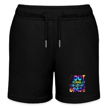 Out Finally 6th grade elementary school students - Kids Organic Sweat Shorts by Stanley/Stella - black - Front