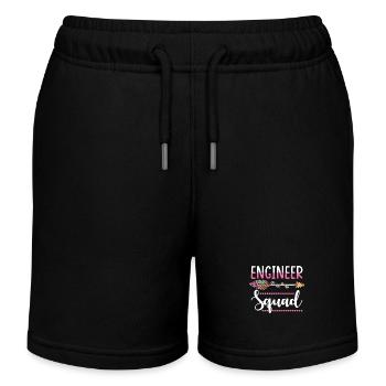 engineer group - Kids Organic Sweat Shorts by Stanley/Stella - black - Front