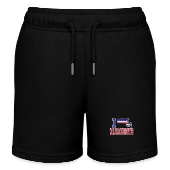 Massachusetts USA I love Albama - Kinder Organic Joggingshorts Mini Bolter von Stanley/Stella - Schwarz - Vorne
