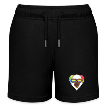 LGBT Animal Seagull Rainbow - Short de jogging enfant bio Stanley/Stella - noir - Devant