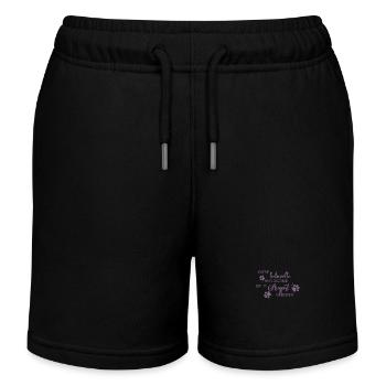 August Geburtstag Hundedame Frauchen Hund - Kinder Organic Joggingshorts Mini Bolter von Stanley/Stella - Schwarz - Vorne