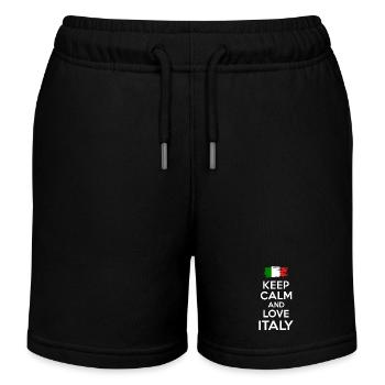 Keep Calm and love Italy - Kids Organic Sweat Shorts by Stanley/Stella - black - Front