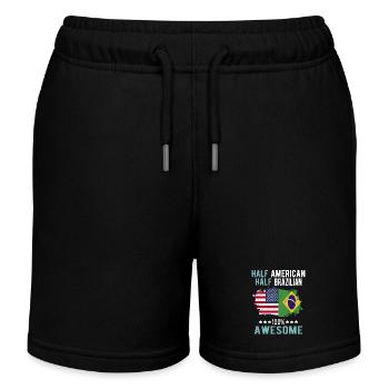 Moitié américain moitié brésilien - Short de jogging enfant bio Stanley/Stella - noir - Devant