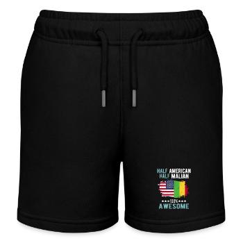 Moitié américain moitié malien - Short de jogging enfant bio Stanley/Stella - noir - Devant