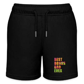 Meilleur papa bonus de tous les temps - Short de jogging enfant bio Stanley/Stella - noir - Devant