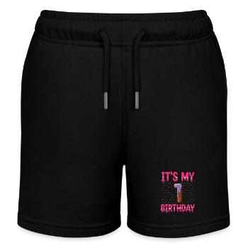 Es Ist Mein 1. Geburtstag | Sprinkles Thema | - Kinder Organic Joggingshorts Mini Bolter von Stanley/Stella - Schwarz - Vorne