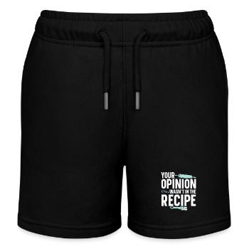Votre opinion n’était pas dans la recette | Chemise Baker - Short de jogging enfant bio Stanley/Stella - noir - Devant