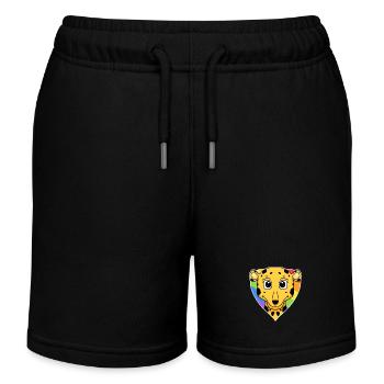 LGBT Animal Cheetah Rainbow Heart - Short de jogging enfant bio Stanley/Stella - noir - Devant