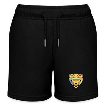 LGBT Animal Cheetah Rainbow Heart - Short de jogging enfant bio Stanley/Stella - noir - Devant