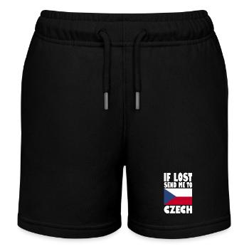 Tschechien Flagge Spruch - Kinder Organic Joggingshorts Mini Bolter von Stanley/Stella - Schwarz - Vorne