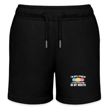 Fit'ness Macaron In My Mouth | Backen Tshirt | - Kinder Organic Joggingshorts Mini Bolter von Stanley/Stella - Schwarz - Vorne