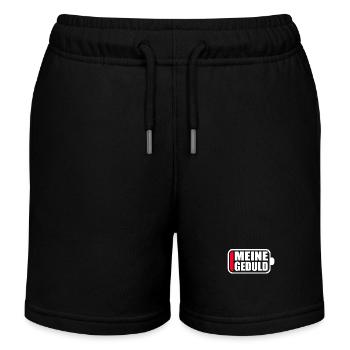 Meine Geduld Akku Leer Batterie Rot Ladebalken - Kinder Organic Joggingshorts Mini Bolter von Stanley/Stella - Schwarz - Vorne