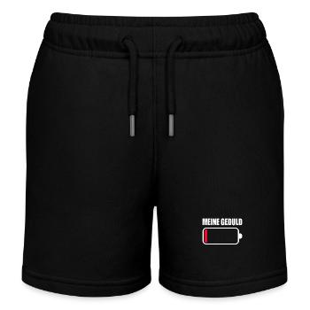 Meine Geduld Akku Leer Batterie Rot Ladebalken - Kinder Organic Joggingshorts Mini Bolter von Stanley/Stella - Schwarz - Vorne