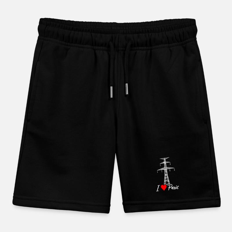 Paris Eiffelturm Strommast Elektriker Satire Liebe Kinder Organic Joggingshorts Mini Bolter von Stanley/Stella