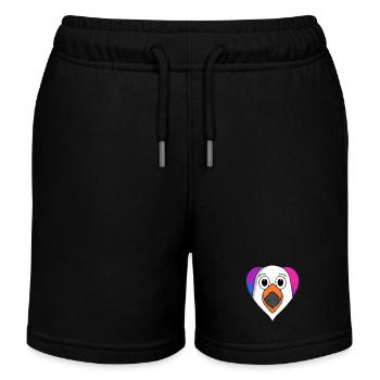 Bisexual Seagull Gift - Kids Organic Sweat Shorts by Stanley/Stella - black - Front