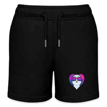 Bisexual Penguin Gift - Kids Organic Sweat Shorts by Stanley/Stella - black - Front