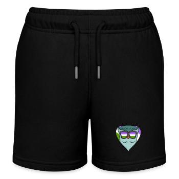Genderqueer Eule - Kinder Organic Joggingshorts Mini Bolter von Stanley/Stella - Schwarz - Vorne
