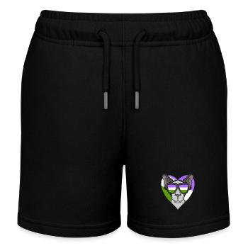 Genderqueer Lgbt Katze Orientalisch Kurzhaar - Kinder Organic Joggingshorts Mini Bolter von Stanley/Stella - Schwarz - Vorne