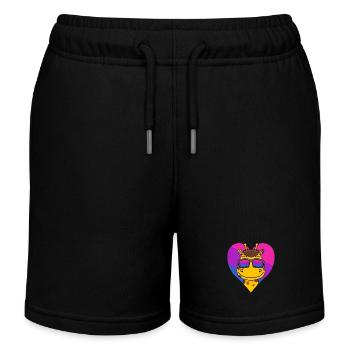 Bisexual Giraffe Gift - Kids Organic Sweat Shorts by Stanley/Stella - black - Front