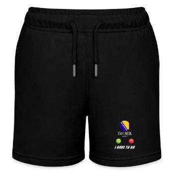 Bosnien und Herzegowina ruft an Lusiger Flaggen - Kinder Organic Joggingshorts Mini Bolter von Stanley/Stella - Schwarz - Vorne
