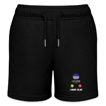 Cap Verde appelle au sort des drapeaux Lusiger - Short de jogging enfant bio Stanley/Stella - noir - Devant