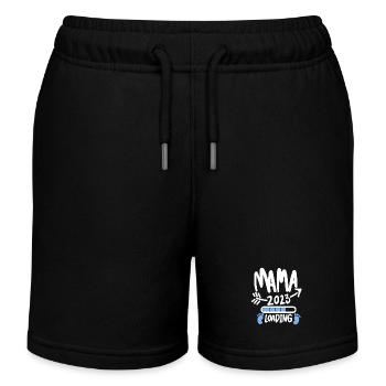 Mom 2023 Mother Pregnancy Pregnant - Kids Organic Sweat Shorts by Stanley/Stella - black - Front