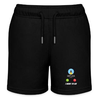 Sainte-Lucie appelle les drapeaux Lusiger en disant - Short de jogging enfant bio Stanley/Stella - noir - Devant
