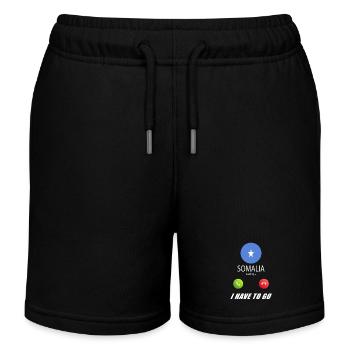 Somalia calls lusiger flags - Kids Organic Sweat Shorts by Stanley/Stella - black - Front