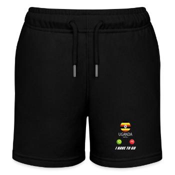 Uganda calls lusiger flags slogan - Kids Organic Sweat Shorts by Stanley/Stella - black - Front