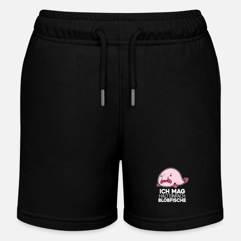 Blobfisch - Kinder Organic Joggingshorts Mini Bolter von Stanley/Stella - Schwarz