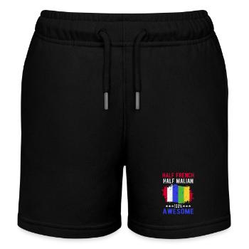 Moitié Français moitié malien - Short de jogging enfant bio Stanley/Stella - noir - Devant