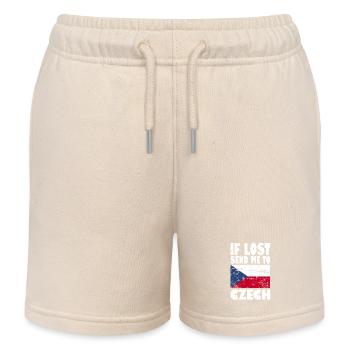 Drapeau de la République tchèque - Short de jogging enfant bio Stanley/Stella - écru doux - Devant