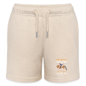Voltigieren | Pferdesport Reitsport Geschenk - Kinder Organic Joggingshorts Mini Bolter von Stanley/Stella - Natur - Vorne