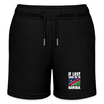 Namibia Flagge Spruch - Kinder Organic Joggingshorts Mini Bolter von Stanley/Stella - Schwarz - Vorne