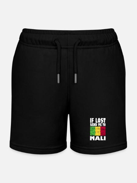 Mali Flagge Spruch - Kinder Organic Joggingshorts Mini Bolter von Stanley/Stella - Schwarz