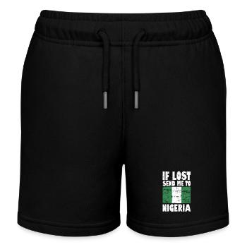 Nigeria Flagge Spruch - Kinder Organic Joggingshorts Mini Bolter von Stanley/Stella - Schwarz - Vorne