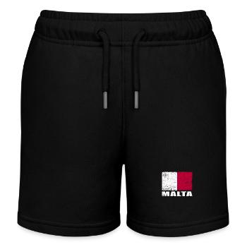Drapeau de Malte Grunge Drapeau de Malte - Short de jogging enfant bio Stanley/Stella - noir - Devant