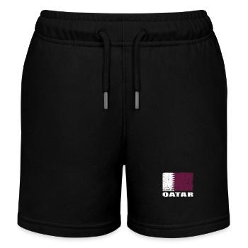 Qatar Flag Grunge Qatar Flag - Short de jogging enfant bio Stanley/Stella - noir - Devant