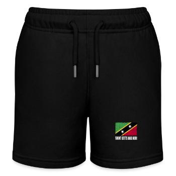 Sankt Kitts Und Nevi Flagge - Kinder Organic Joggingshorts Mini Bolter von Stanley/Stella - Schwarz - Vorne
