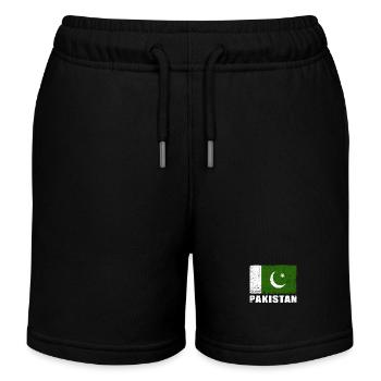 Drapeau du Pakistan Grunge Drapeau du Pakistan - Short de jogging enfant bio Stanley/Stella - noir - Devant