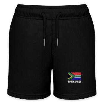 South Africa Flag Grunge South Africa Flag - Kids Organic Sweat Shorts by Stanley/Stella - black - Front