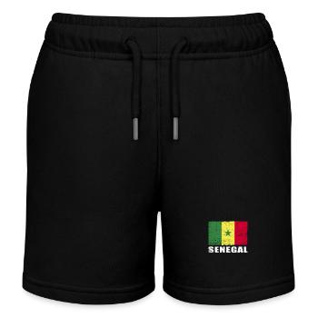 Sénégal Drapeau Grunge Sénégal Drapeau - Short de jogging enfant bio Stanley/Stella - noir - Devant