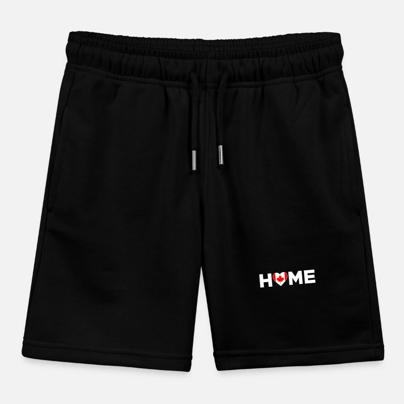 Canada Home Canada Flag Canada Love Kids Organic Sweat Shorts by Stanley/Stella