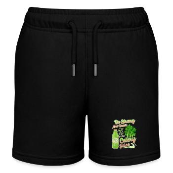 Céleri, dicton amusant, jus de céleri d’essai - Short de jogging enfant bio Stanley/Stella - noir - Devant