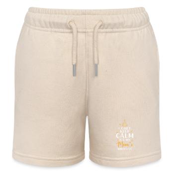 Moms Birthday I Can't Calm Down - Kids Organic Sweat Shorts by Stanley/Stella - soft Ecru - Front