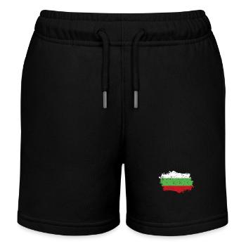 Bulgaria Flag Grunge Bulgaria Flag - Kids Organic Sweat Shorts by Stanley/Stella - black - Front